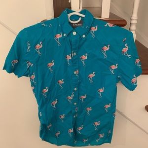EUC Bonobos Flamingo-Print Button-Down